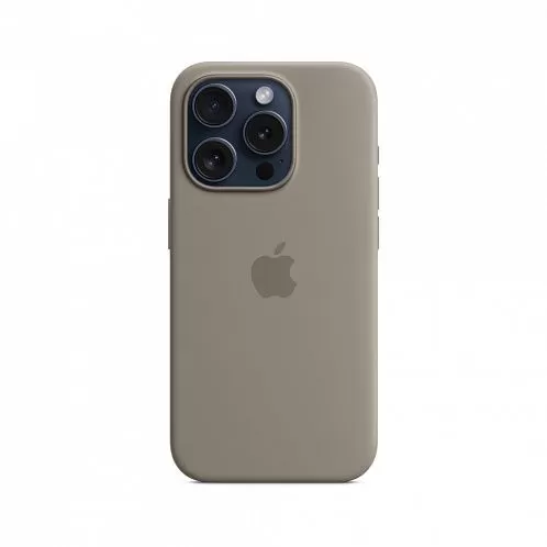 Чехол силиконовый MagSafe iPhone 15 Pro, натуральный титан