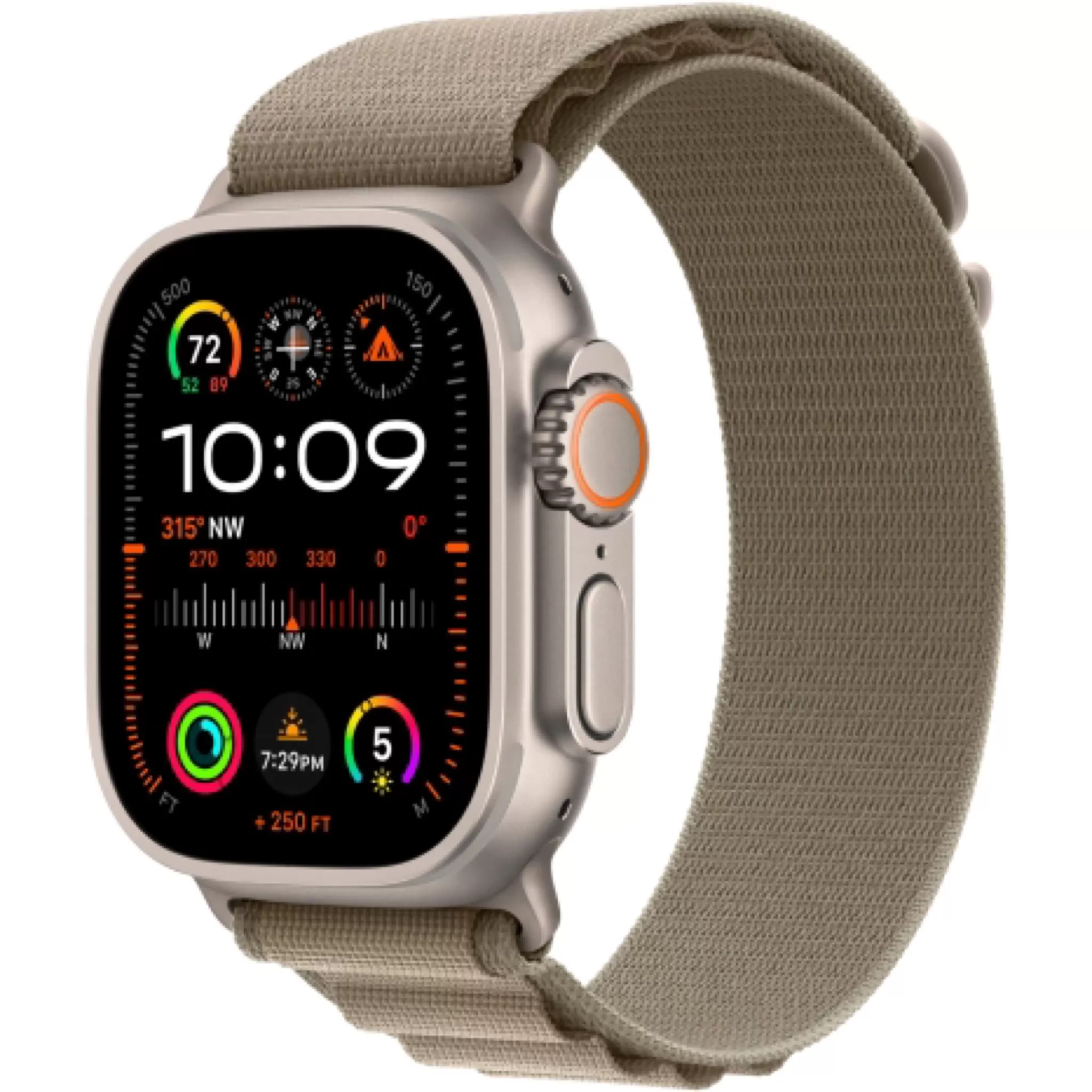 Apple Watch Ultra 2 49 мм, ремешок Alpine  оливкового цвета, размер M