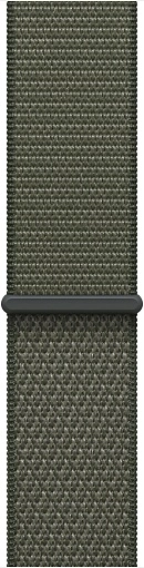 Apple Watch SE 3 Sport Loop 44 мм, «тёмная ночь», ремешок тёмно-зеленого цвета